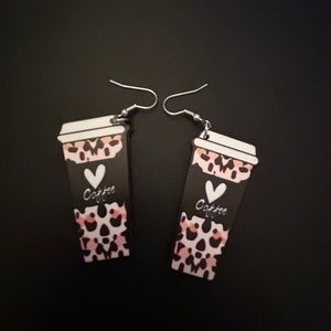 Coffee cup earrings